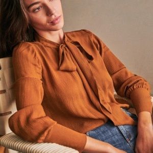 COPY - Sezane Laurya Shirt in Hazelnut